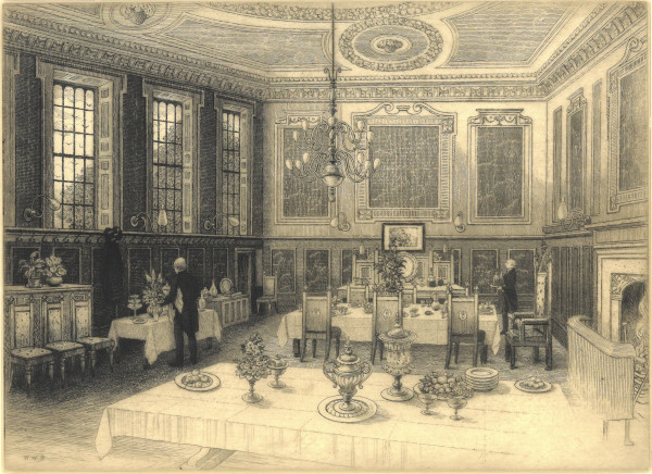 A room set up for dining in New Inn, by William Walter Burgess, c.1880-c.1900 (MT/19/ILL/A/A7/11)