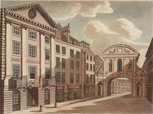 Print of the Middle Temple Gate and Temple Bar, 1800 (MT/19/ILL/E/E12/14)