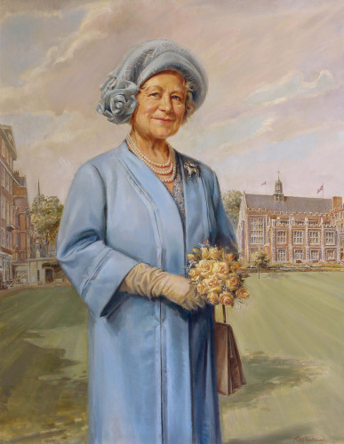 Portrait of Queen Elizabeth, The Queen Mother by Peter Walbourn, 1981