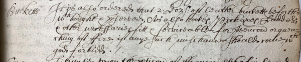 Order of Parliament for the purchase of firefighting equipment, 27 January 1636/37 (MT/1/MPA/5)