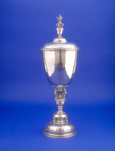 Silver Standing Cup and Cover by Omar Ramsden, 1922, donated by Miss Balfour-Browne