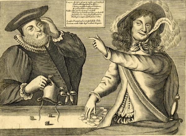 The Gamblers. The Lawyer and the Soldier, c.1668-c.1707 © The Trustees of the British Museum