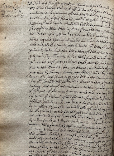 Order of Parliament regarding the outrageous behaviour of Deyer, Lisle, Oglander and Turnor, 11 February 1630/31 (MT/1/MPA/5)