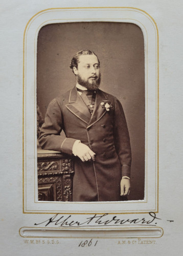 Photograph of Albert, Prince of Wales from a photograph album containing images of the Inn’s Benchers, 1864 (MT/3/BEF)
