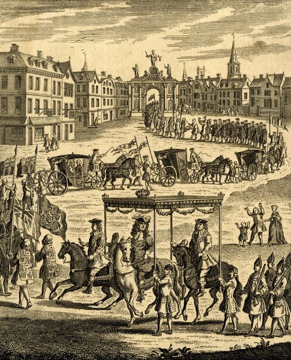 Charles II's triumphal procession at his Restoration