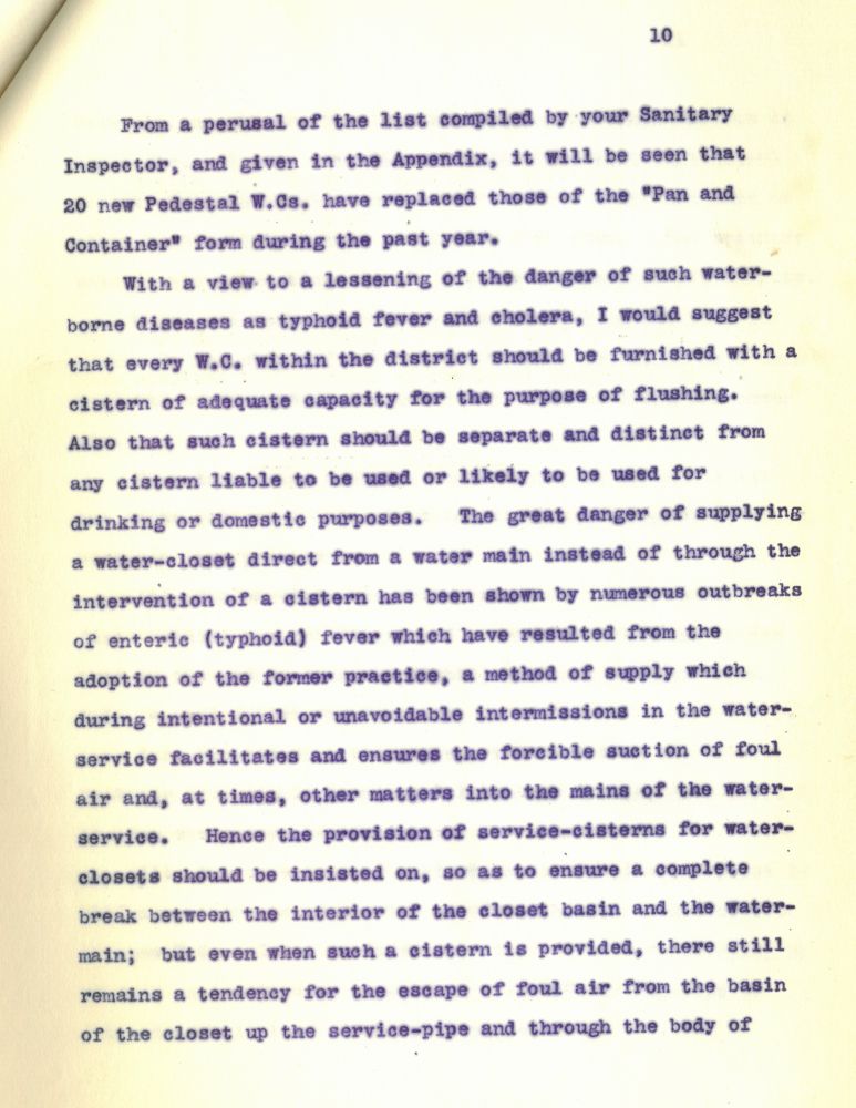 Extract from a report from the Middle Temple and the Inner Temple’s Medical Officer of Health regarding the Inn’s water supply, 1894 (MT/1/MOH/1)