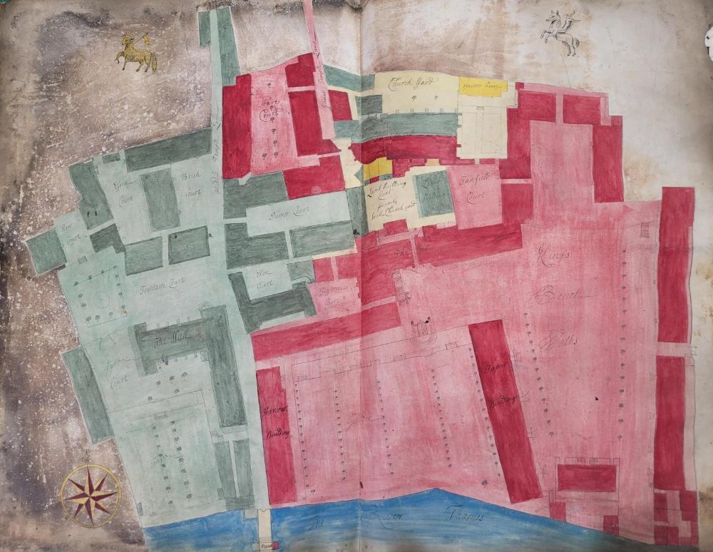 Plan from the 1732 Deed of Partition (MT/4/5/2)