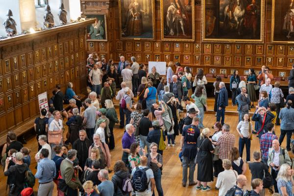 Visitors admiring Hall