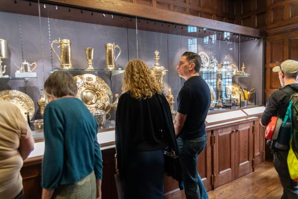 Admiring our antique silverware