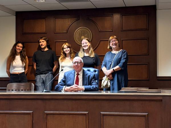 Lucy Shinn, Ben Savill, Carmen Walshe, Angelina Freeman, Christa Richmond and Master Andrew Hochhauser 