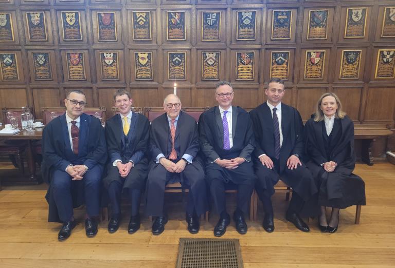 Michael Volpe OBE, Thomas Allery, The Hon John Sackar AM, KC, The Hon Mr Justice Huddleston, Judge Yevhen Synelnykov and Rachel Ansell KC