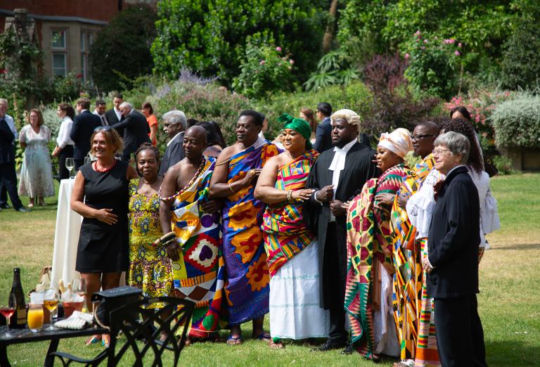The Ghanaian Ashanti royal family celebrating a relative's Call