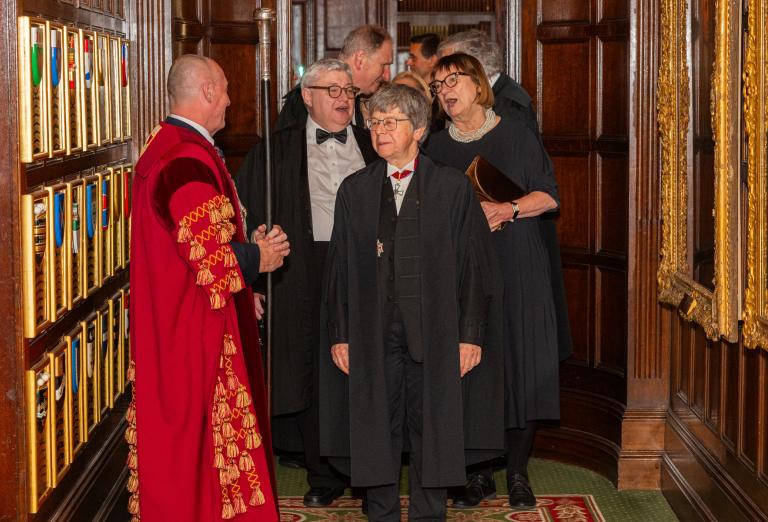 Dame Eleanor Sharpston DCMG KC, Bernard Richmond KC and Christata Richmond 