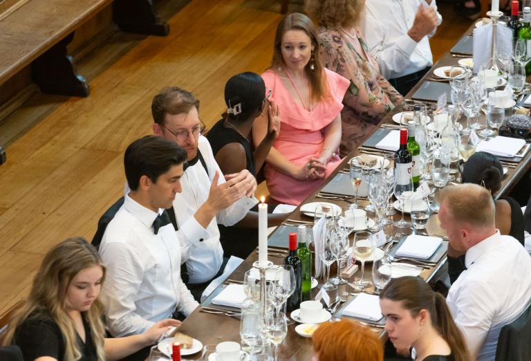 Guests at dinner