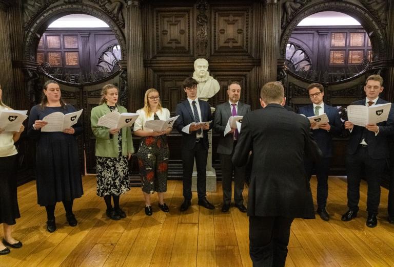 Temple Church Choir performing 