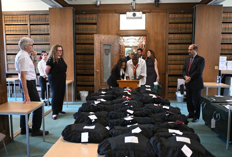Collecting your gown